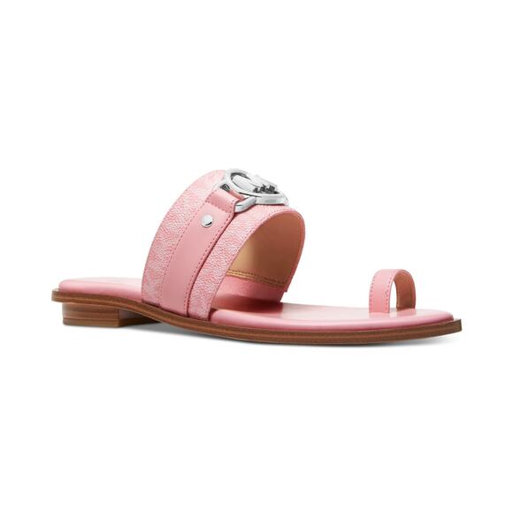 Michael Kors Women's Rory Flat Thong Sandals, Pink Size 5M - Picture 1 of 4